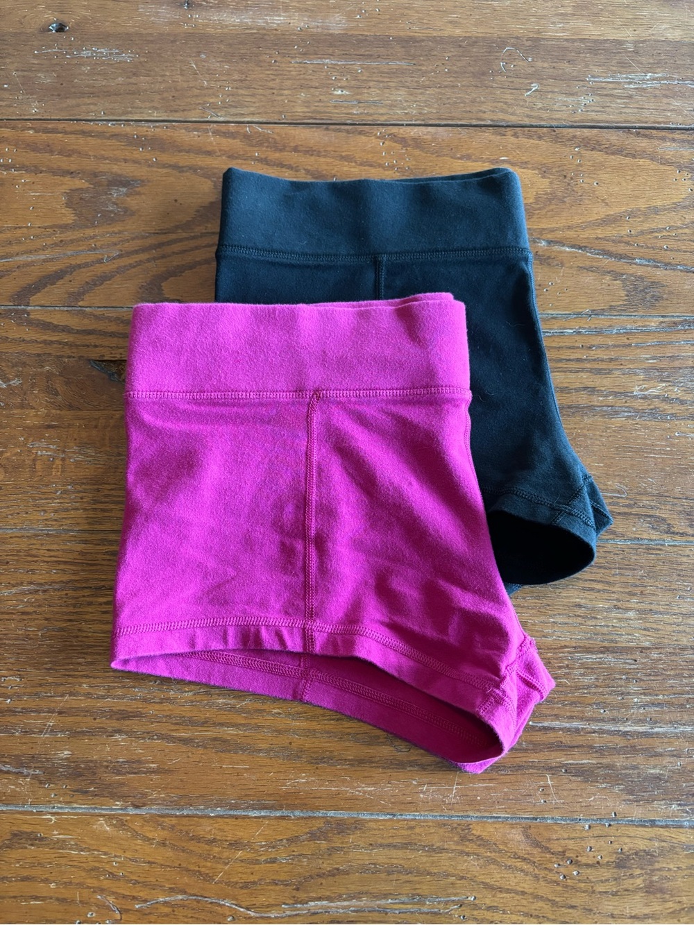 Black and Fuchsia Athletic Athletic Shorts